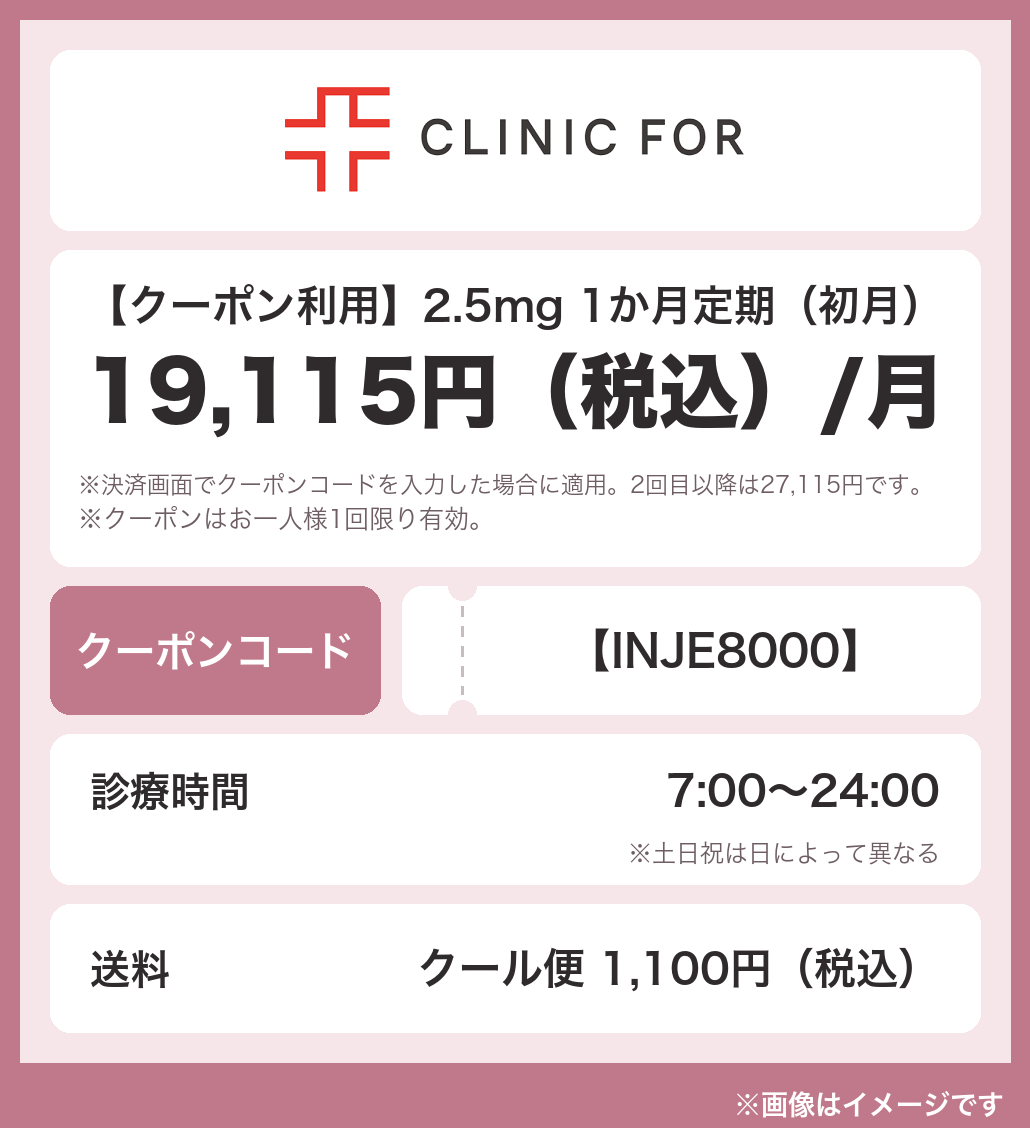 クリニックフォアのマンジャロ料金