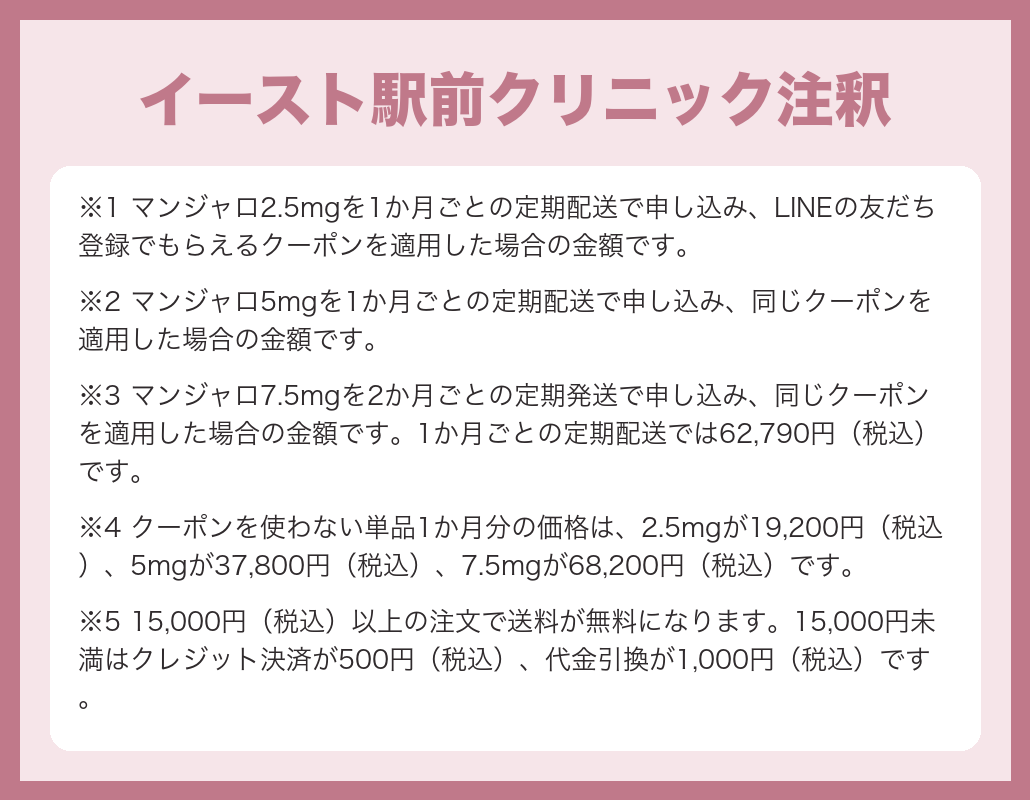 イースト駅前クリニック注釈